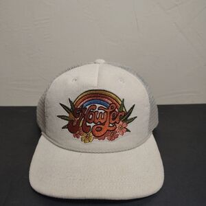 Howler Brothers Corduroy‎ TruckerHat Cap Snap Back One Size Rainbow Flower Logo